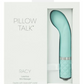 Photo of the front of the box for the Pillow Talk Racy bullet from BMS Factory (teal).