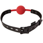 Back view of the ball gag shows that it is adjustable and the size of the ball.