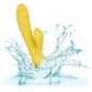 Photo shows that the California Dreaming San Diego Seduction Vibrator (yellow) from CalExotics is waterproof.
