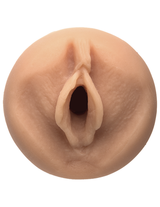 Close-up of the realistic design of the Main Squeeze by Doc Johnson: Sasha Grey.
