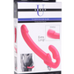 Strap U - 7X Revolver Slim - Vibrating Strapless Strap-on - 8in - Pink (Battery Operated)