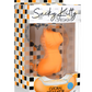 Photo shows the front of the box for the Shegasm Sucky Kitty Clitoral Stimulator from XR Brands (orange).