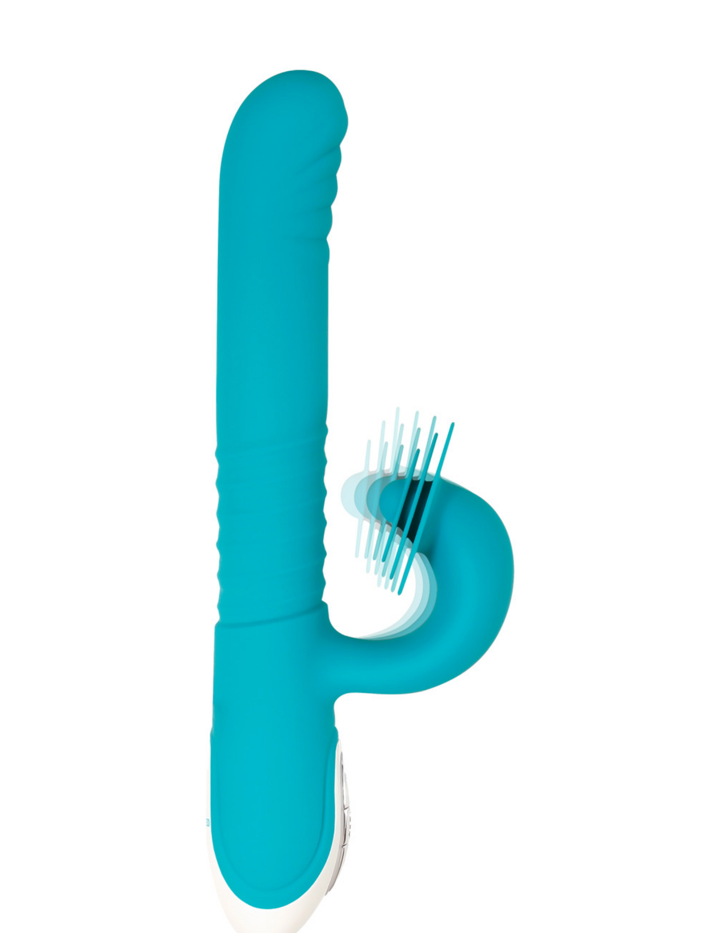 The Show Stopper Thrusting and Rotating Dual Stimulator - (Teal)