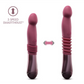 Side image of Temptasia in its two sizes - Trixie Rechargeable Silicone Thrusting Dildo - (Wine)