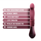 Image of Temptasia with its various features - Trixie Rechargeable Silicone Thrusting Dildo - (Wine)