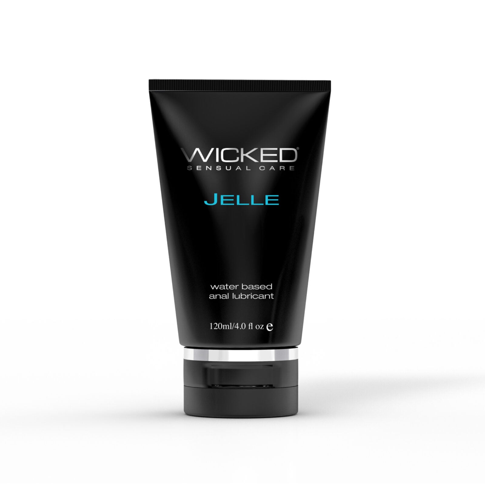 Photo of the front of the tube of Wicked Sensual Care's Jelle Water Based Anal Lubricant (4oz).