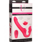 Strap U - Mighty Licker Vibrating Rechargeable Silicone Strapless Strap-On w/ Remote Control - Pink