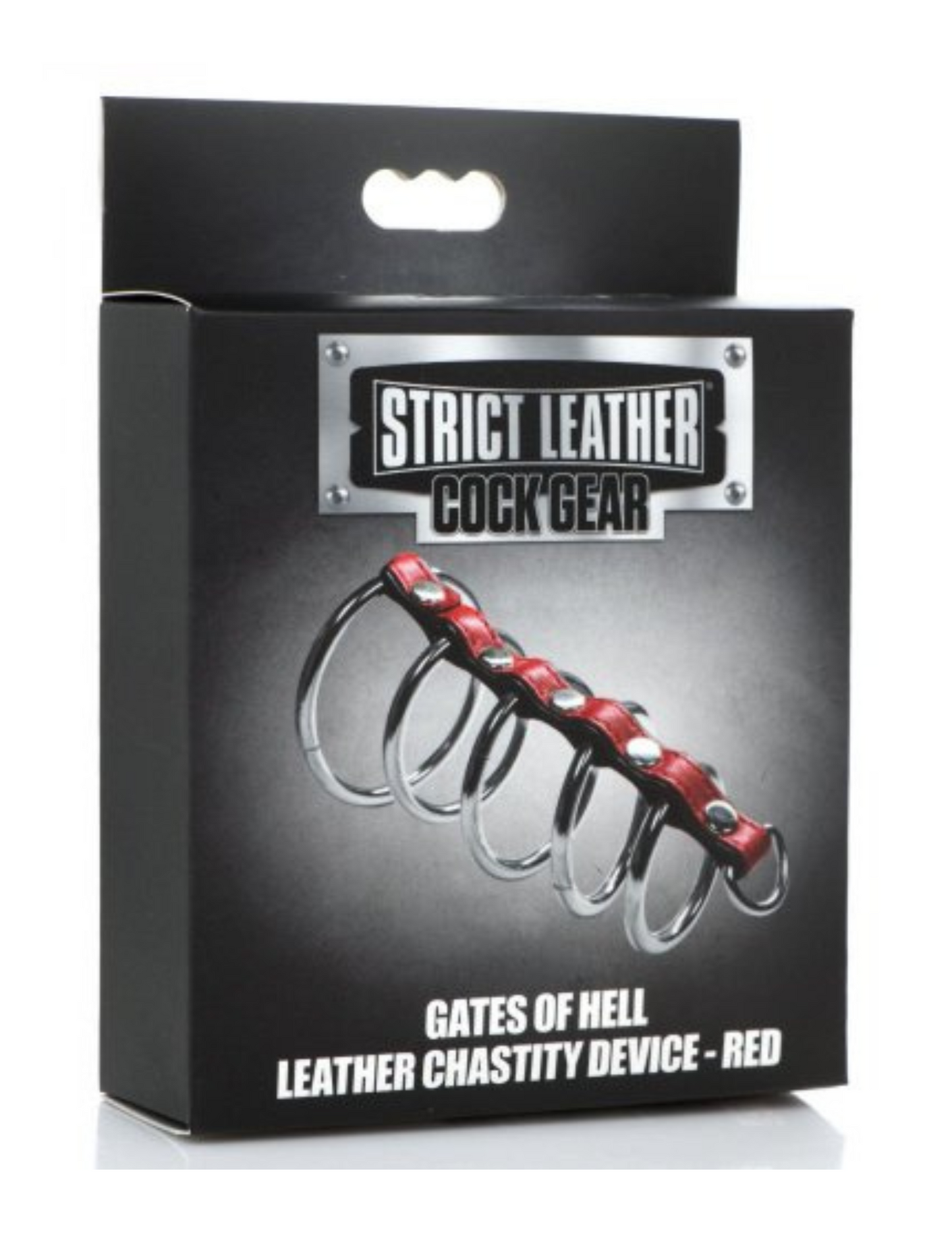 Strict - Leather Cock Gear Leather and Steel Gates of Hell - Red