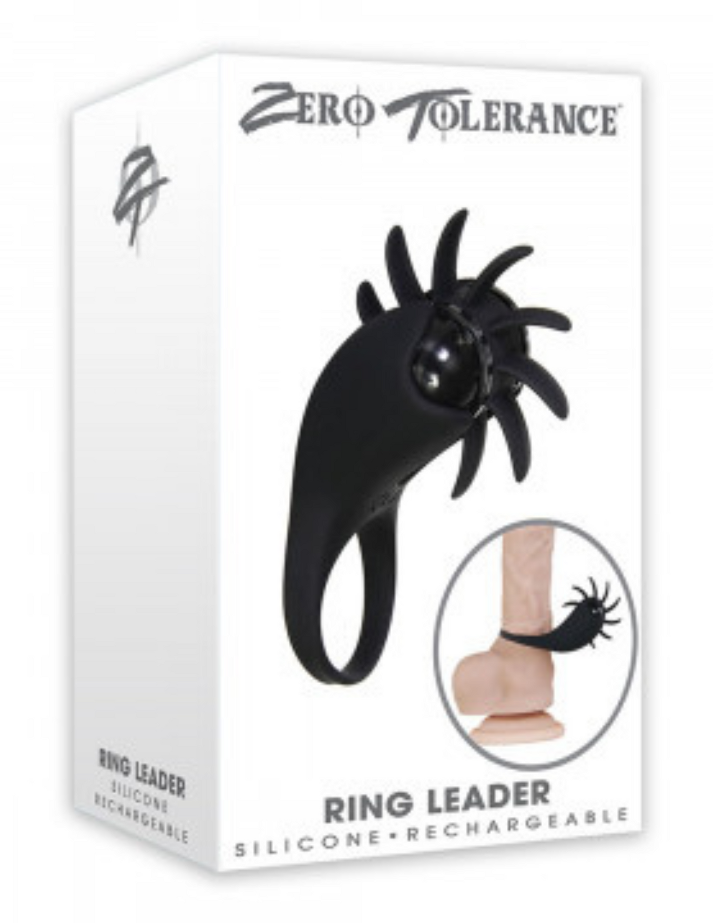 Zero Tolerance - Ring Leader Rechargeable Vibrating Spinning Cock Ring - Black