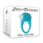 Zero Tolerance - Teal Tickler Silicone Vibrating Cock Ring (Battery Operated) - Teal