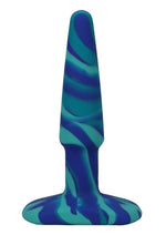 Load image into Gallery viewer, A-Play Groovy Silicone Anal Plug - Blue - 4in
