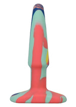 Load image into Gallery viewer, A-Play Groovy Silicone Anal Plug - Orange/Teal - 4in
