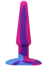 Load image into Gallery viewer, A-Play Groovy Silicone Anal Plug - Fuchsia/Magenta/Pink/Purple - 5in
