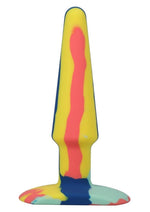 Load image into Gallery viewer, A-Play Groovy Silicone Anal Plug - Orange/Teal - 5in
