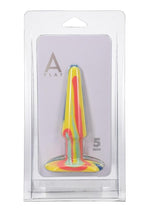 Load image into Gallery viewer, A-Play Groovy Silicone Anal Plug - Orange/Teal - 5in
