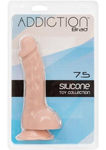 Load image into Gallery viewer, Addiction Toy Collection Brad Silicone Dildo with Balls - Flesh/Vanilla - 7.5in
