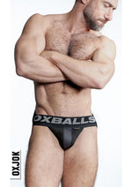 Load image into Gallery viewer, Airmesh Upthrust Slider-Strap Jock - Tar - Black - XLarge