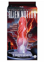 Load image into Gallery viewer, Alien Nation Eruptor Silicone Self Lubricating Dildo - Red/Silver