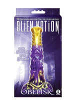 Load image into Gallery viewer, Alien Nation Obelisk Silicone Dildo - Gold/Purple
