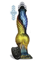 Load image into Gallery viewer, Alien Nation Phoenix Silicone Thrusting Dildo - Black/Green/Yellow