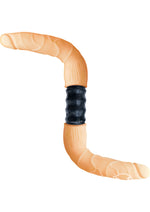 Load image into Gallery viewer, All American Whoppers Xtreme Vibrating Bend Double Dildo - Flesh/Vanilla
