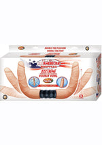 Load image into Gallery viewer, All American Whoppers Xtreme Vibrating Bend Double Dildo - Flesh/Vanilla
