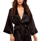 All Satin Robe - Black - One Size