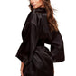 All Satin Robe - Black - One Size