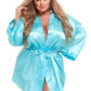 All Satin Robe - Blue - Queen