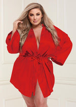 Load image into Gallery viewer, All Satin Robe - Red - Queen