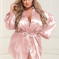 All Satin Robe - Gold - Queen