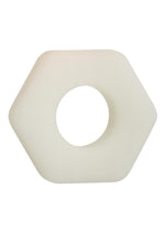 Load image into Gallery viewer, Alpha Glow In The Dark Liquid Silicone Prolong Sexagon Ring - White