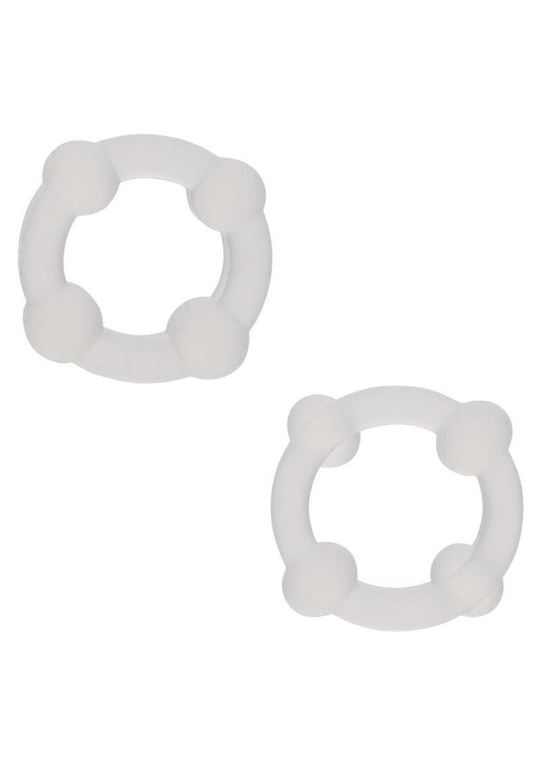 Alpha Liquid Silicone Double Stacker Rings - Clear
