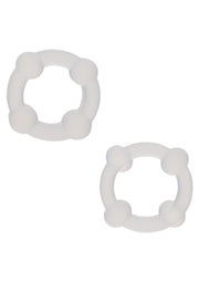 Alpha Liquid Silicone Double Stacker Rings - Clear