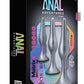 Anal Adventures Matrix Genesis Plug Kit Silicone Anal Plug Set - Stellar - Silver