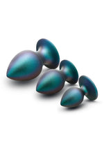 Load image into Gallery viewer, Anal Adventures Matrix Metaverse Plug Kit Silicone Anal Plug Set - Dark Millenium
