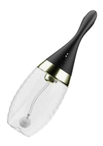Load image into Gallery viewer, Anal Adventures Platinum Aqua Jet Rechargeable Silicone Anal Douche with Remote - Black/Clear