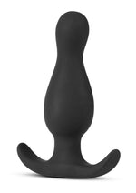 Load image into Gallery viewer, Anal Adventures Platinum Curve Silicone Butt Plug - Black

