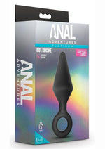 Load image into Gallery viewer, Anal Adventures Platinum Loop Plug - Black - Large