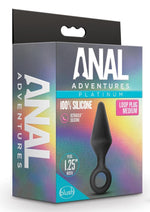 Load image into Gallery viewer, Anal Adventures Platinum Loop Plug - Black - Medium