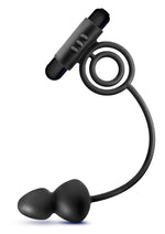 Load image into Gallery viewer, Anal Adventures Platinum Silicone Anal Plug with Vibrating Cock Ring
