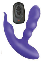 Load image into Gallery viewer, Anal-Ese Collection Rechargeable Silicone P-Spot Prostate Stimulator with Remote Control - Purple
