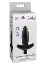 Load image into Gallery viewer, Anal Fantasy Collection Beginner's Anal Anchor Vibrating Waterproof - Black - 3.25in