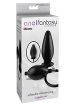 Load image into Gallery viewer, Anal Fantasy Collection Inflatable Silicone Plug - Black - 4.25in