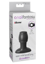 Load image into Gallery viewer, Anal Fantasy Collection Open Wide Silicone Tunnel Plug - Black