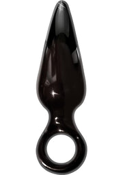 Anal Fever Glass Pleasure Plug - Ass Glass - Black - 5in