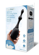 Load image into Gallery viewer, Aquaclean 150ml One Way Valve Douche with Anal Bead Nozzle - Black