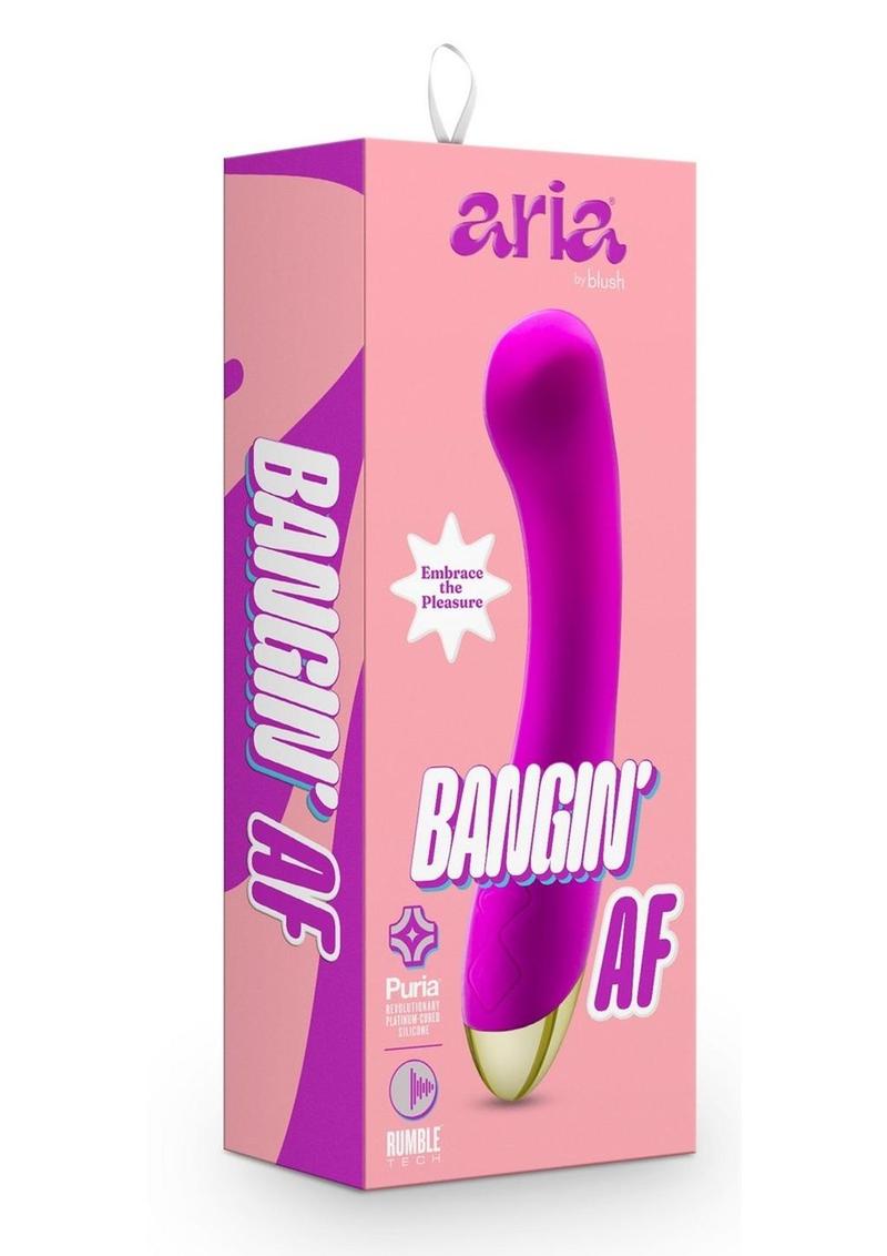 Aria Bangin' AF Rechargeable Silicone Vibrator - Purple