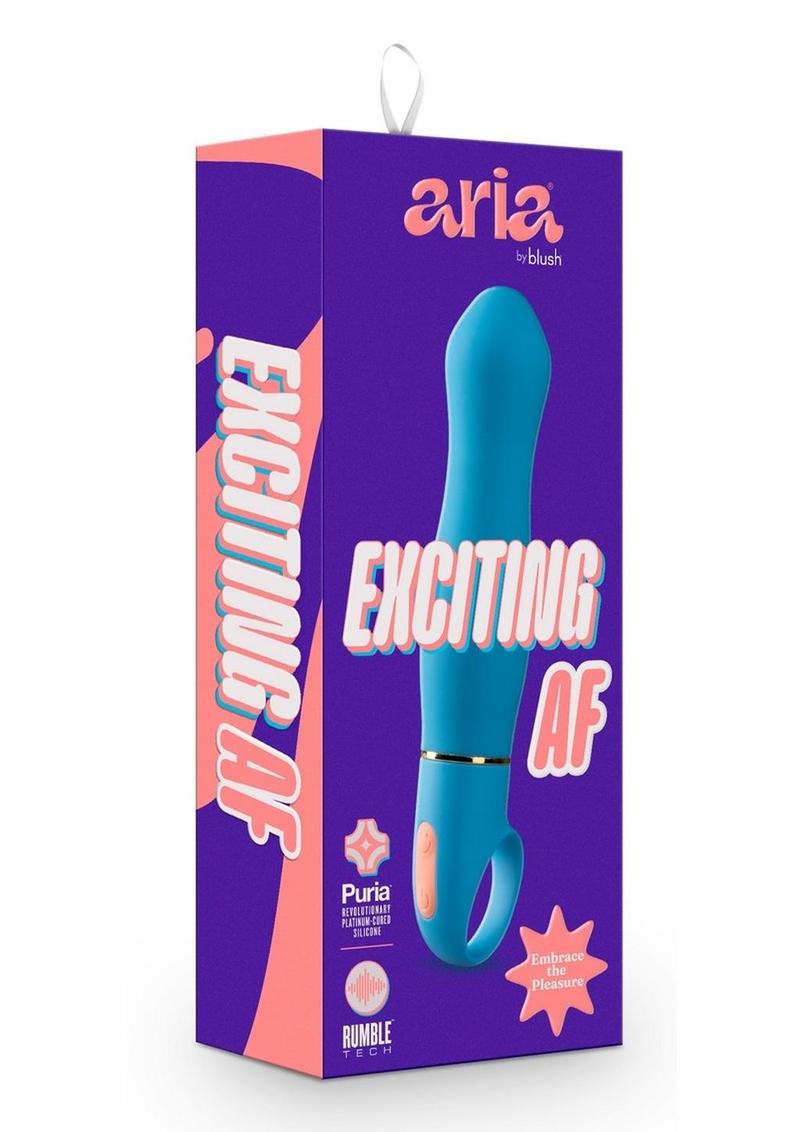 Aria Exciting AF Silicone Vibrator - Blue