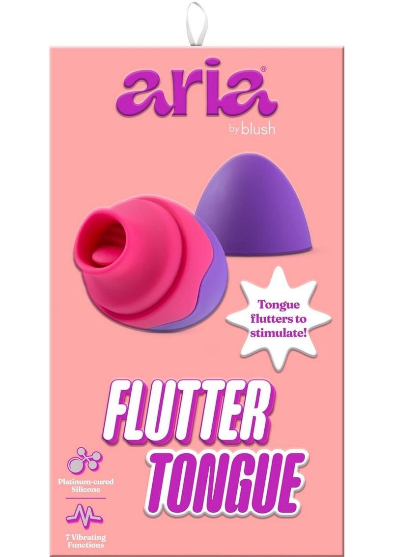 Aria Flutter Tongue Rechargeable Silicone Vibrator - Purple